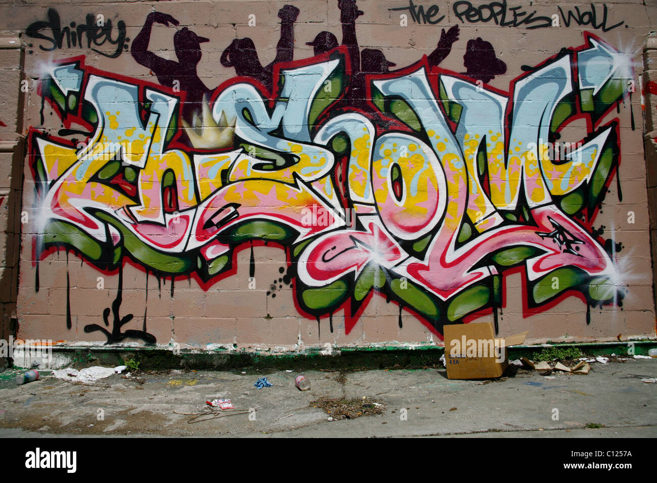 Graffiti in Harlem, New York, USA Stock Photo, Royalty Free Image