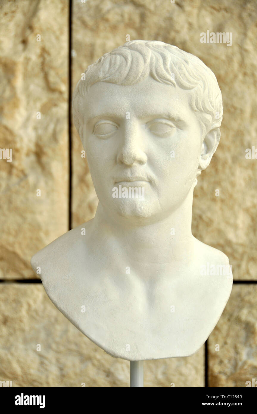 Portrait bust of Druso Maggiore, Augustae Ara Pacis Museum, Rome, Lazio, Italy - portrait-bust-of-druso-maggiore-augustae-ara-pacis-museum-rome-lazio-C1284R