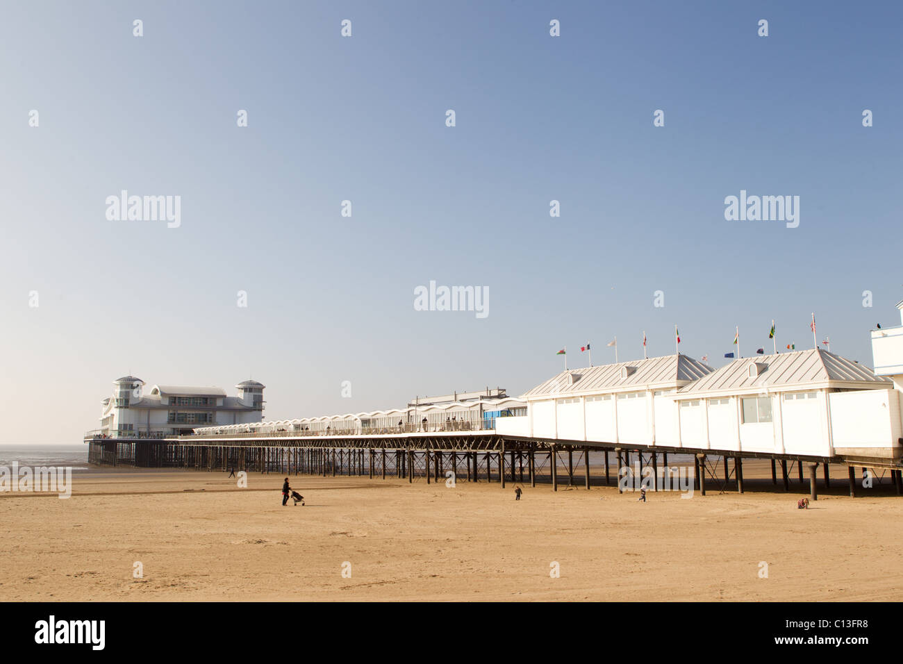 The Newly Opened Weston Super Mare Grand Pier Which Was Rebuilt After A Fire Destroyed The Old