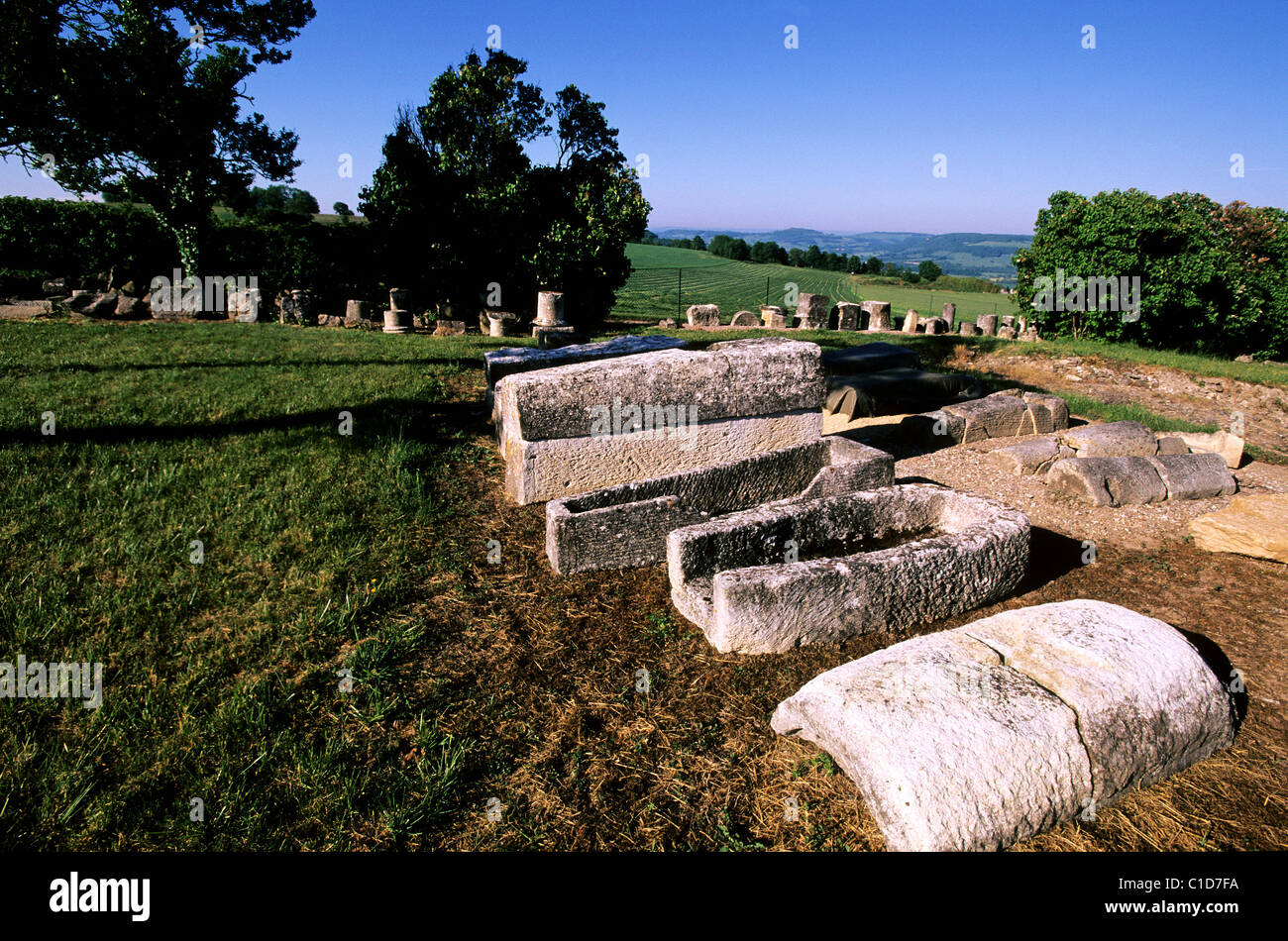 France, Cote d’Or, Alise Sainte Reine, Alesia Excavations Stock Photo