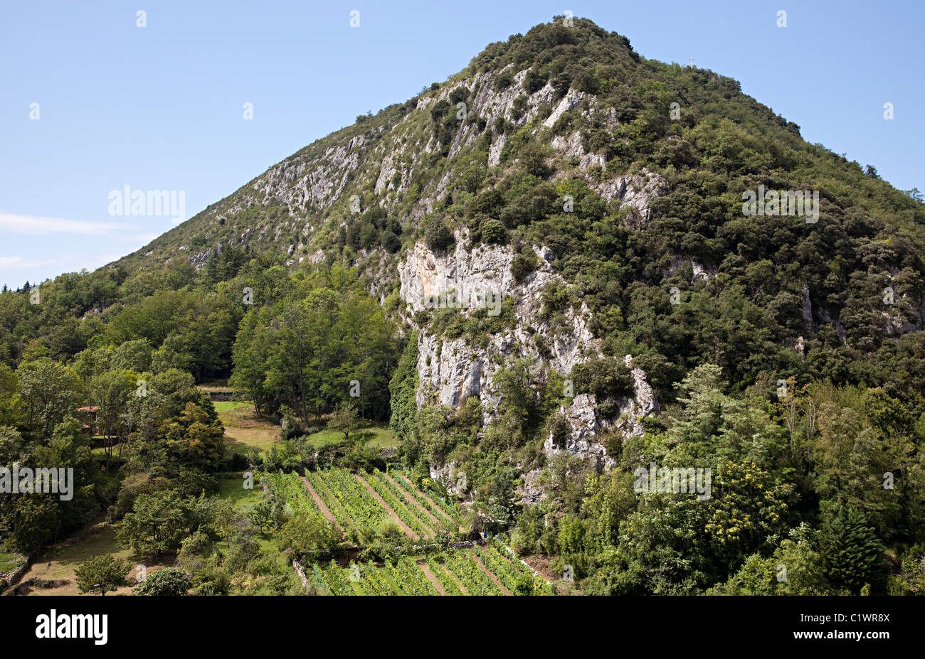 Le Saint Sauveur mountain Foix department Ariege France Stock Photo