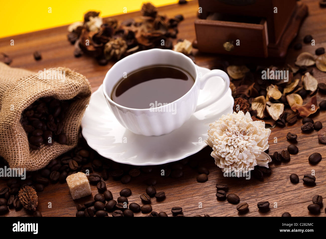 Aroma Coffee And Coffee Bean Stock Photo Alamy