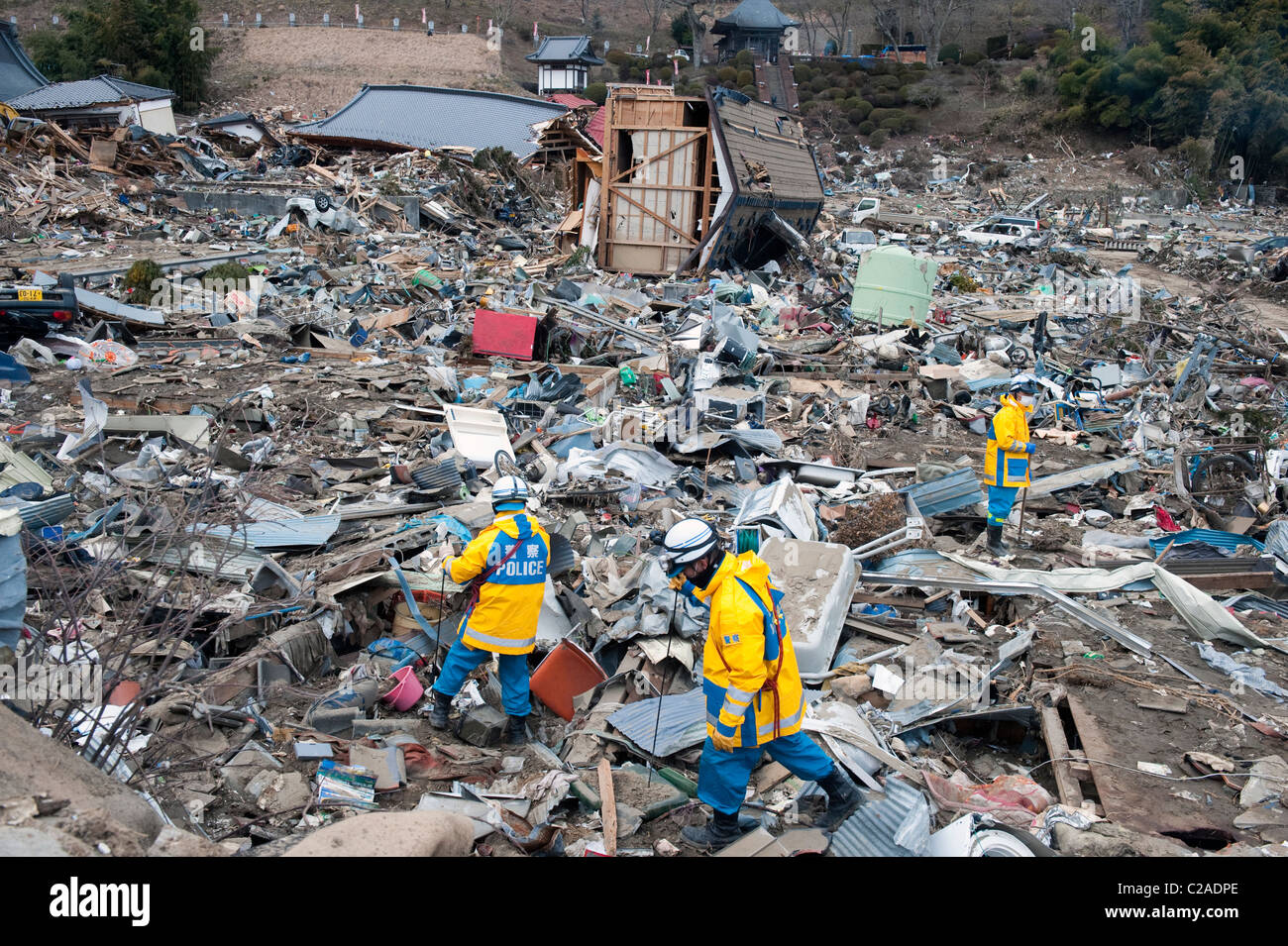 Japanese Search And Rescue Teams Search For Survivors After Thousands