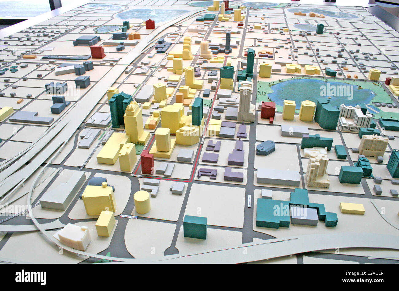 City scale model at Visitors Center, downtown Orlando Florida Stock