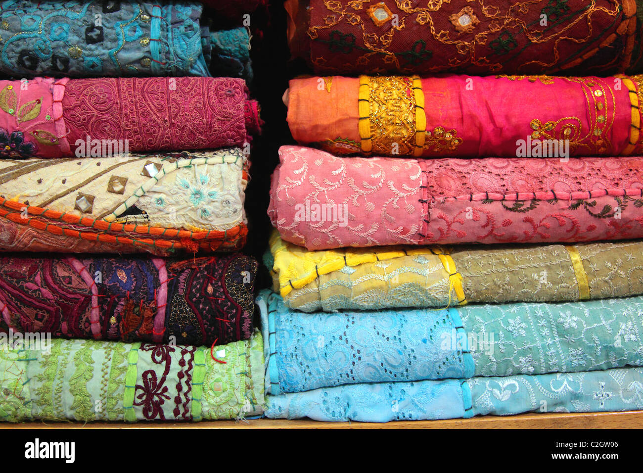 Silk fabric, Damascus, Syria Stock Photo, Royalty Free Image 36020886