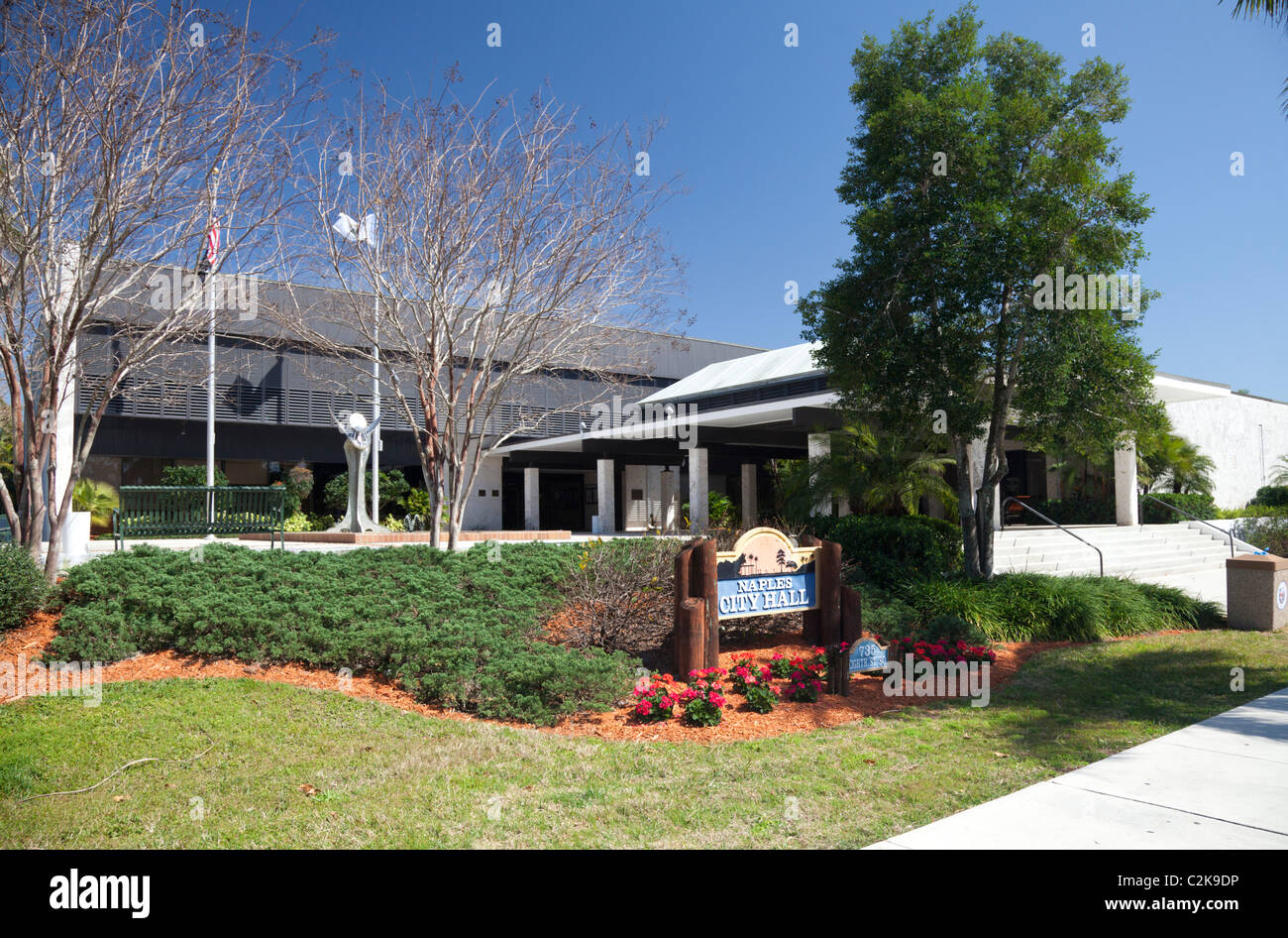 Naples City Hall, Naples, Florida, USA Stock Photo, Royalty Free Image