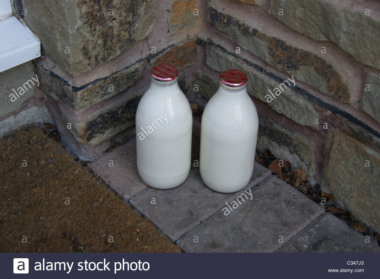 Milk on doorstep Stock Photo, Royalty Free Image 36358507 Alamy