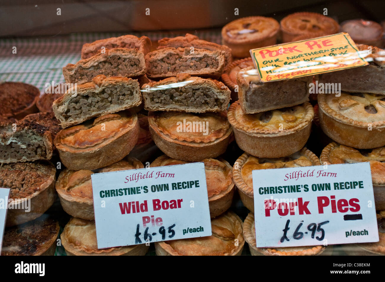 Meat pies, Borough Market, Southwark, London, UK Stock Photo 36451848
