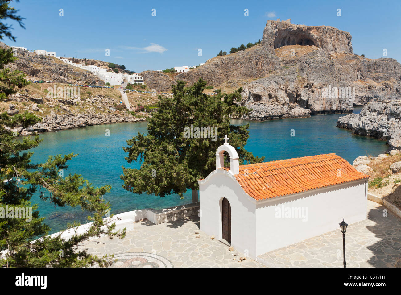 St Pauls Bay Chapel with Acropolis