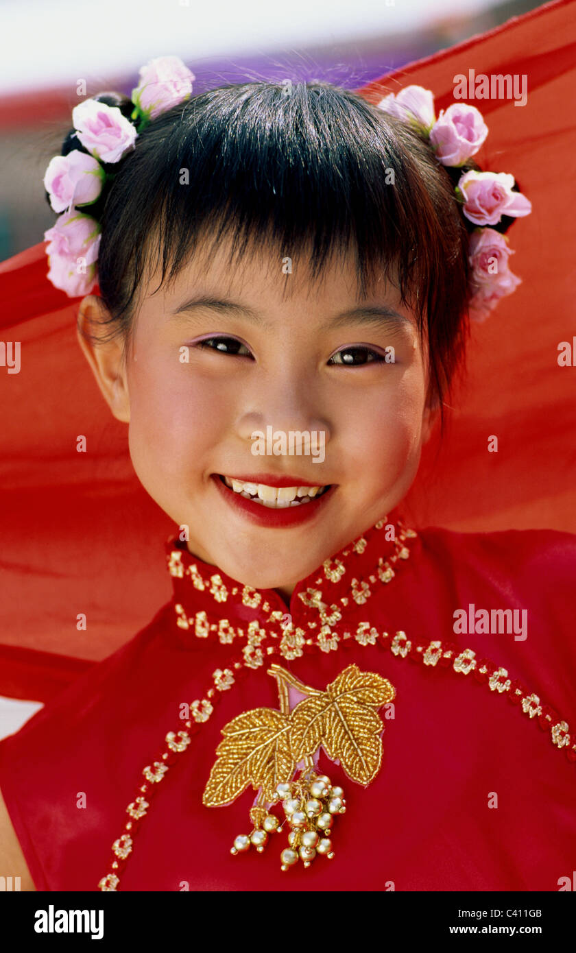 Girls chinese holiday dress