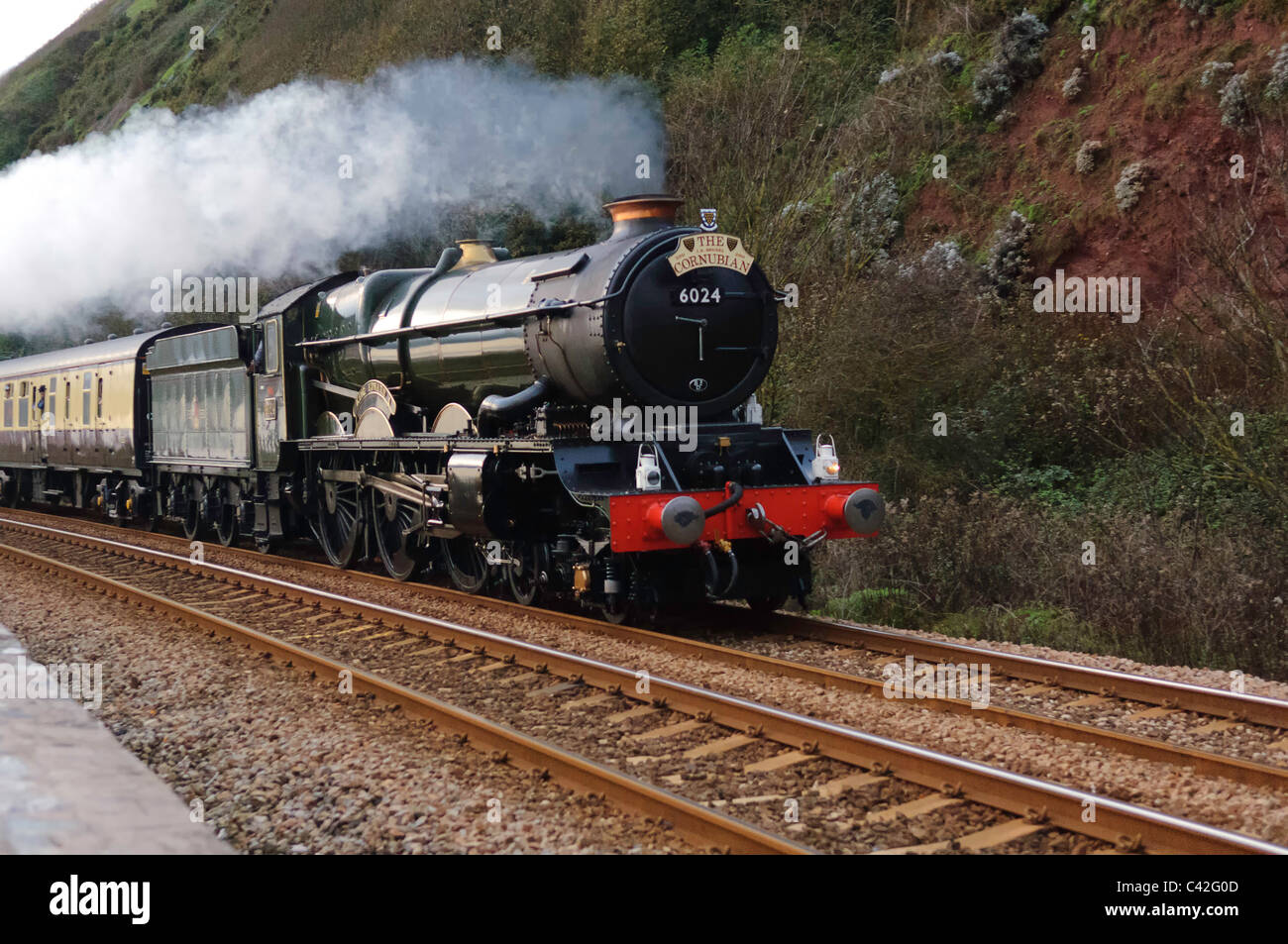 The Cornubian Hauled By Steam Locomotive King Edward I Stock Photo