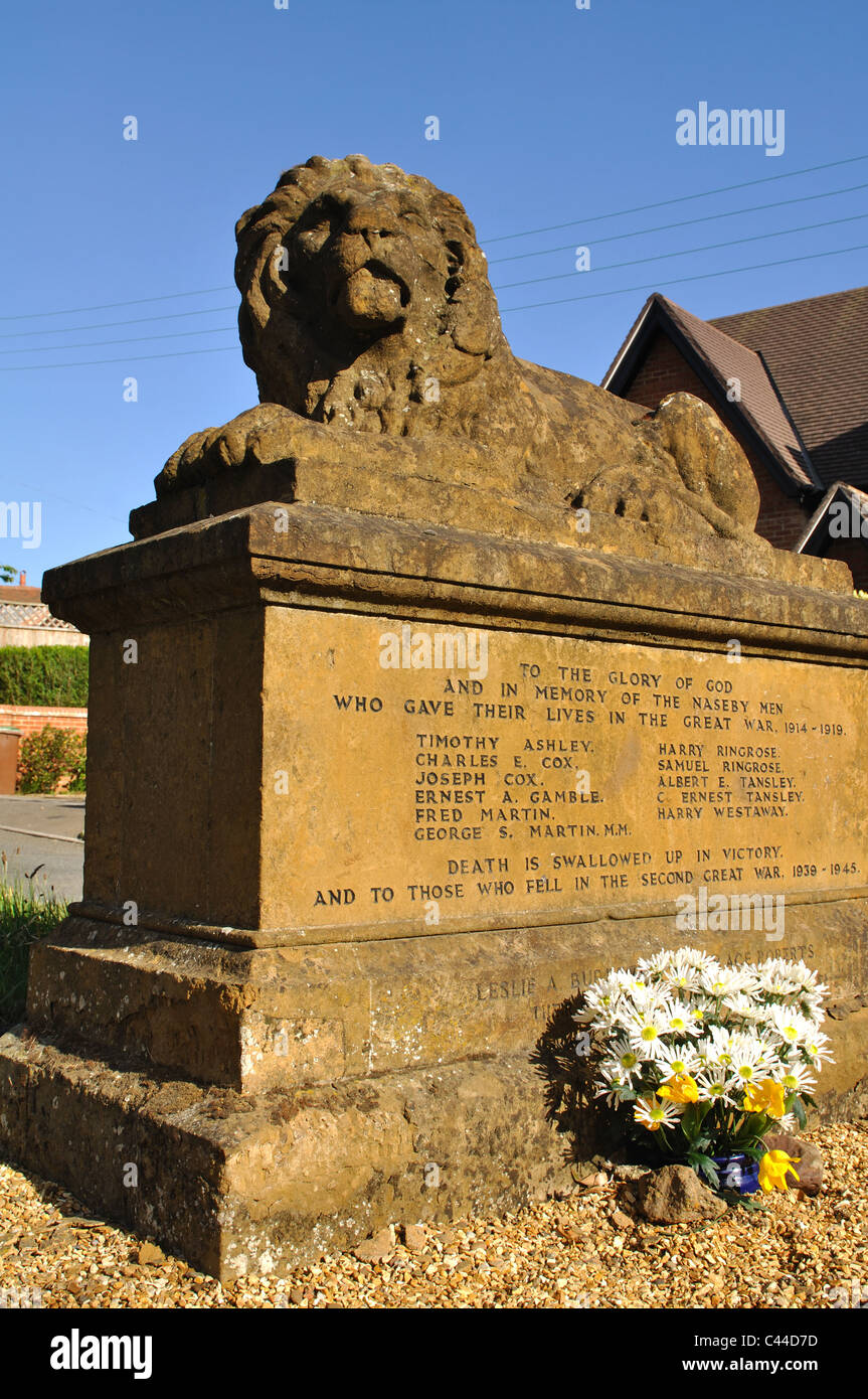 The War Memorial, Naseby, Northamptonshire, England, UK Stock Photo