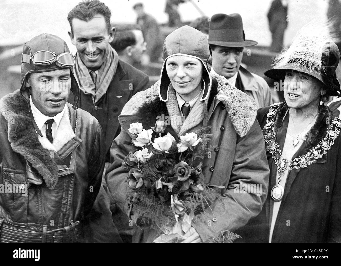Image result for amelia earhart with Wilmer Stultz and Louis Gordon.1928