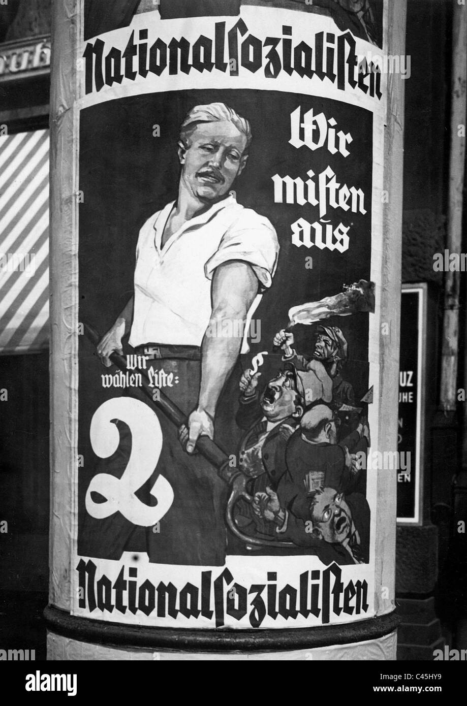 Election poster of the NSDAP, 1932 Stock Photo 37003213 Alamy