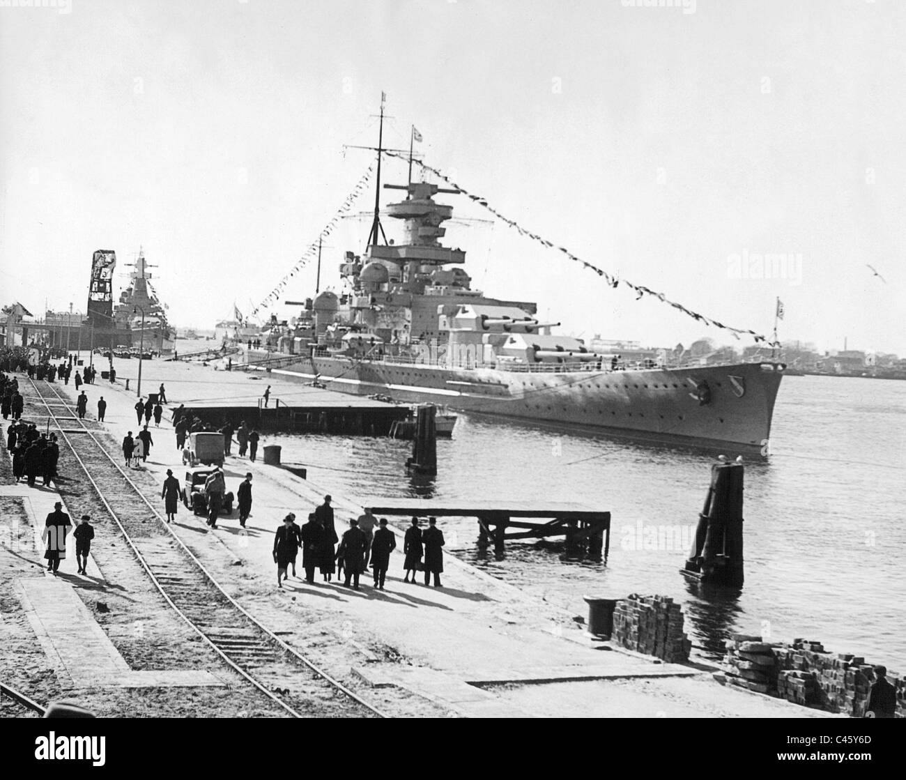 Battleship 'Scharnhorst', 1939 Stock Photo, Royalty Free Image