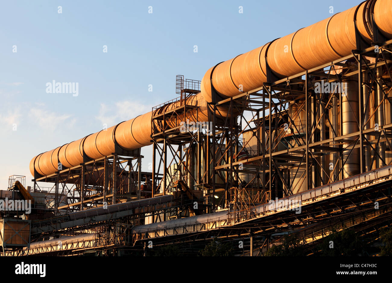 Industrial pipeline on factory Stock Photo, Royalty Free Image