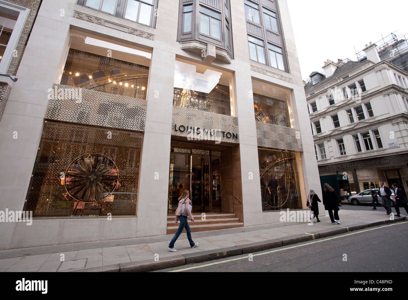 Louis Vuitton flagship store in Bond Street, Central London UK Stock Photo, Royalty Free Image ...