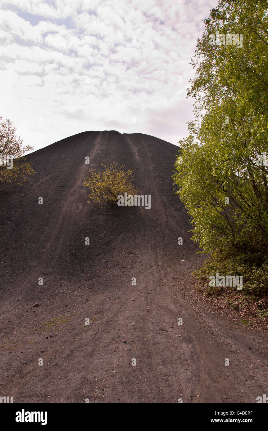 slag heap formed by coal mining in paulton somerset Stock Photo