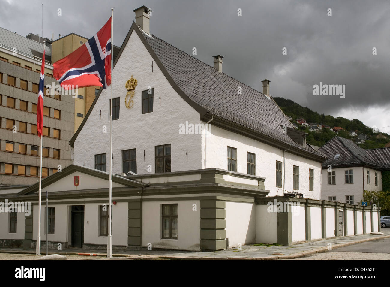 Norway Hordaland Bergen Old town hall Stock Photo, Royalty Free Image