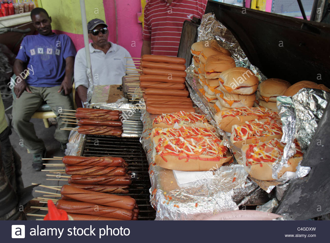 Dominican Republic Santo Domingo Calle Rovelo Street Vendor Food Stock Photo, Royalty Free Image ...