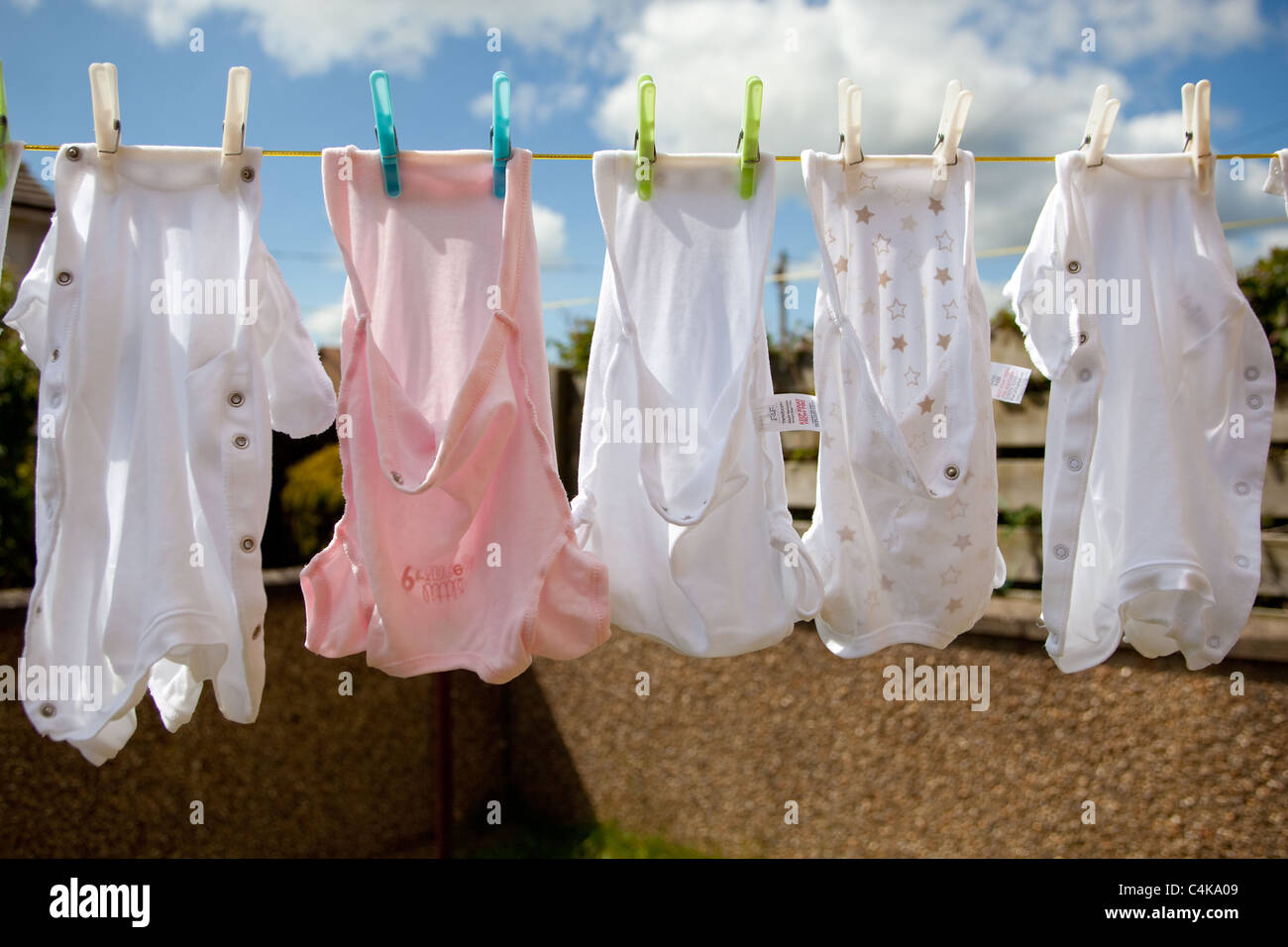 new born baby's "clothes" on washing line Stock Photo 37304297 Alamy