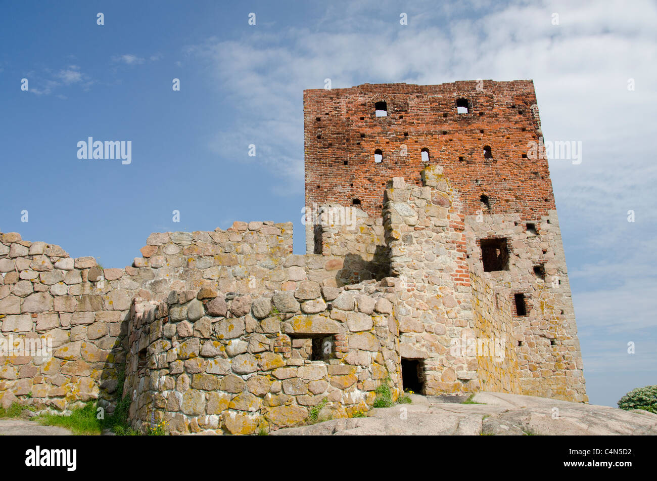 Denmark Island Of Bornholm Ruins Of Hammershus Castle The Largest