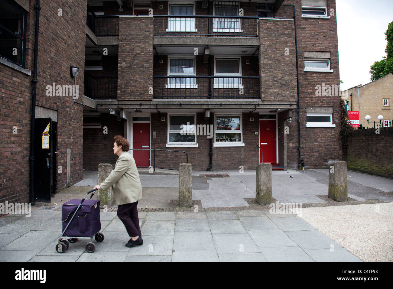 Council flats in Tower Hamlets, East London. A poor, over populated