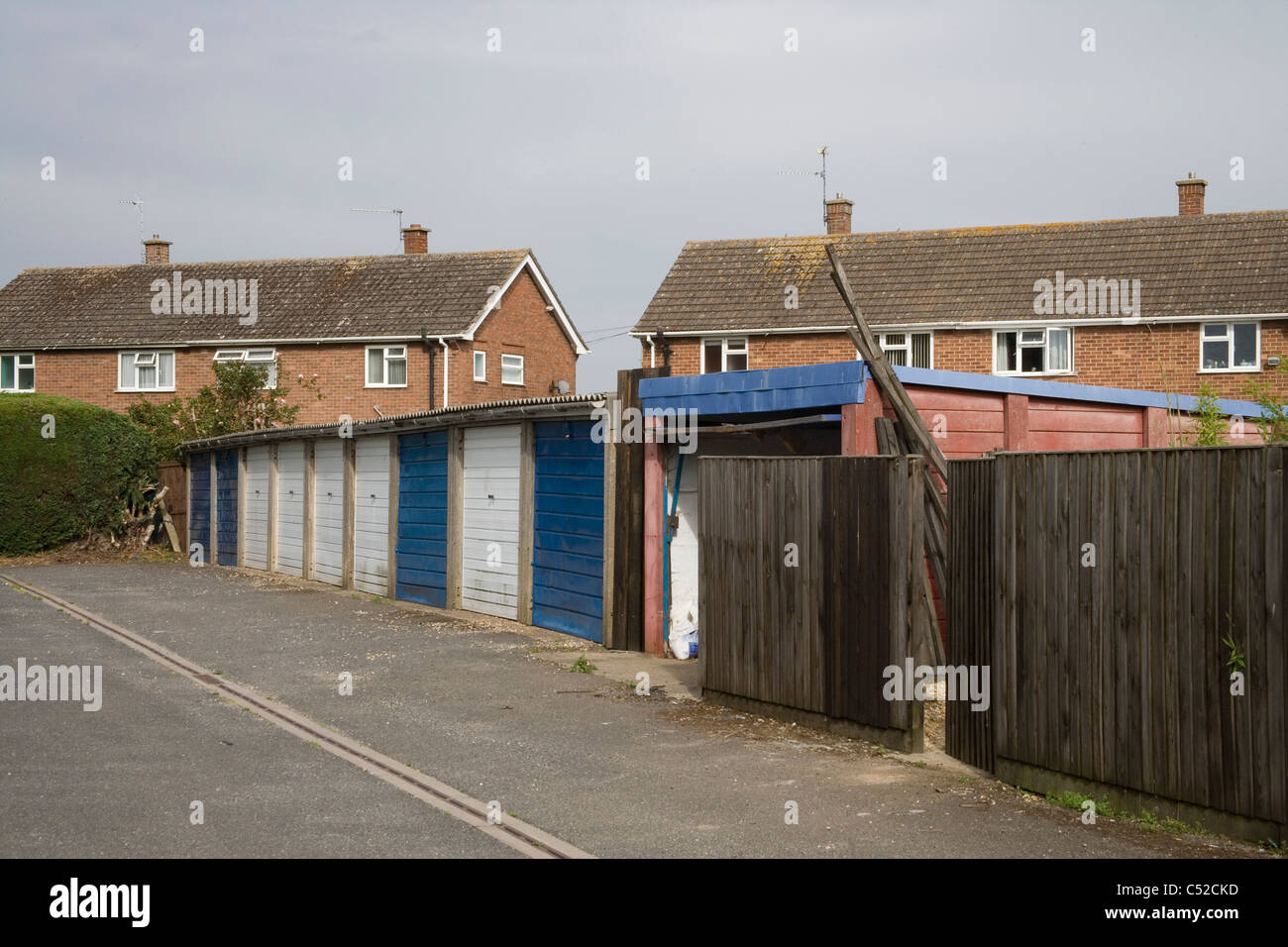 lock up garages Boston Lincolnshire Stock Photo, Royalty Free Image