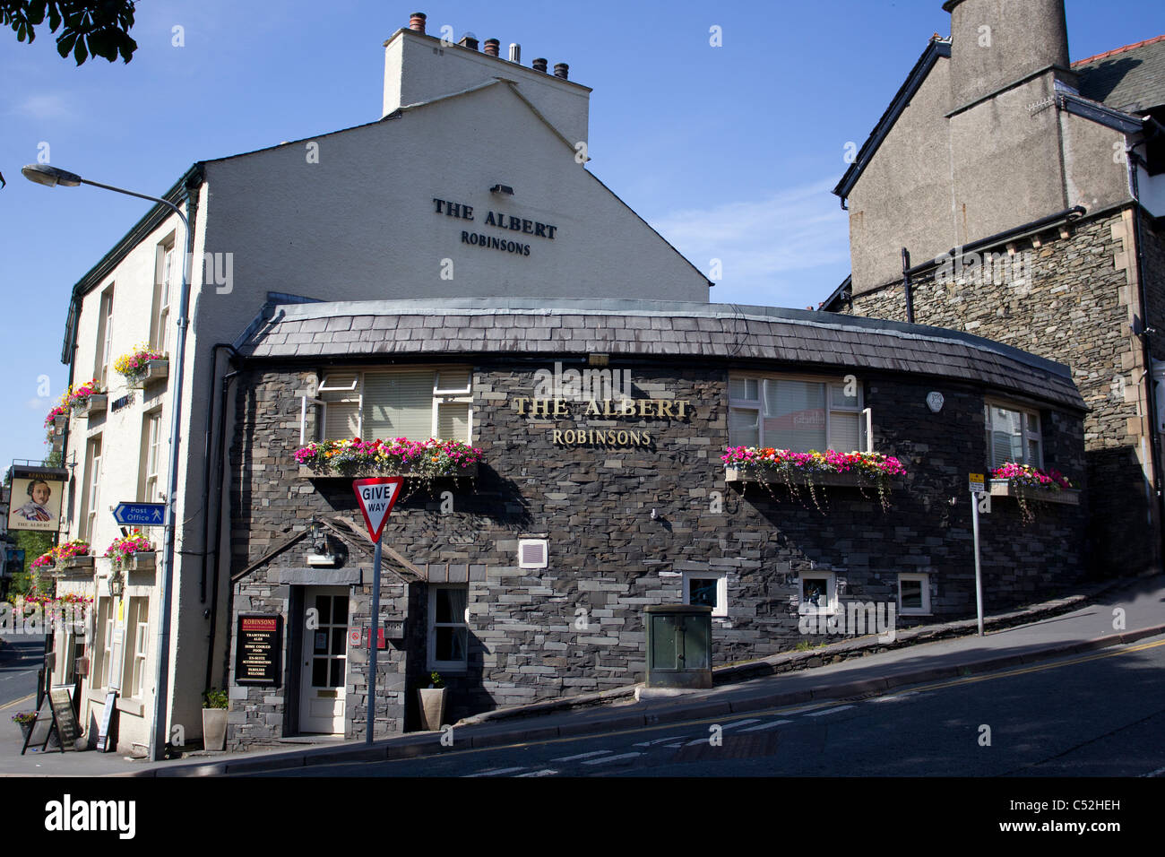 The Albert Pub & Restaurant Bowness on Windermere Stock Photo, Royalty