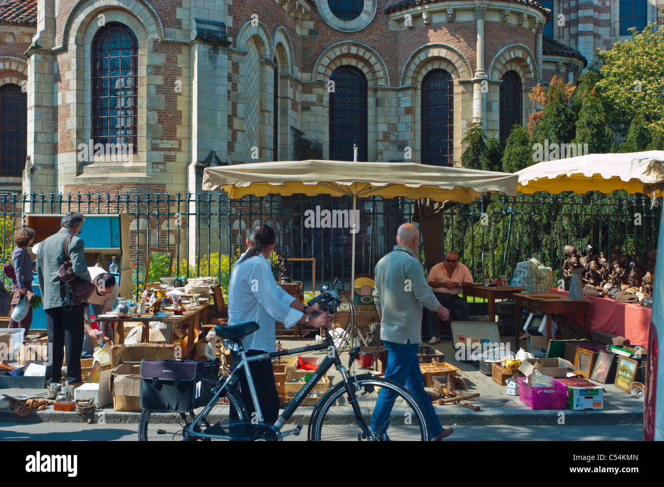 Toulouse, France, Flea Market at SaintSernin Basilica (the largest