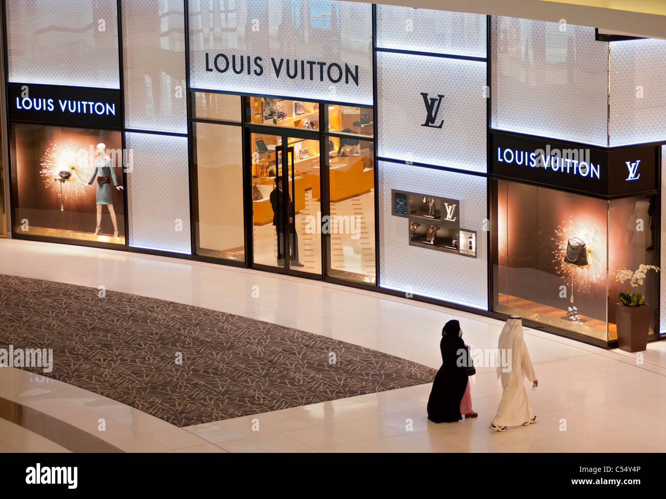 Louis Vuitton store in Dubai Mall in Dubai United Arab Emirates UAE Stock Photo, Royalty Free ...