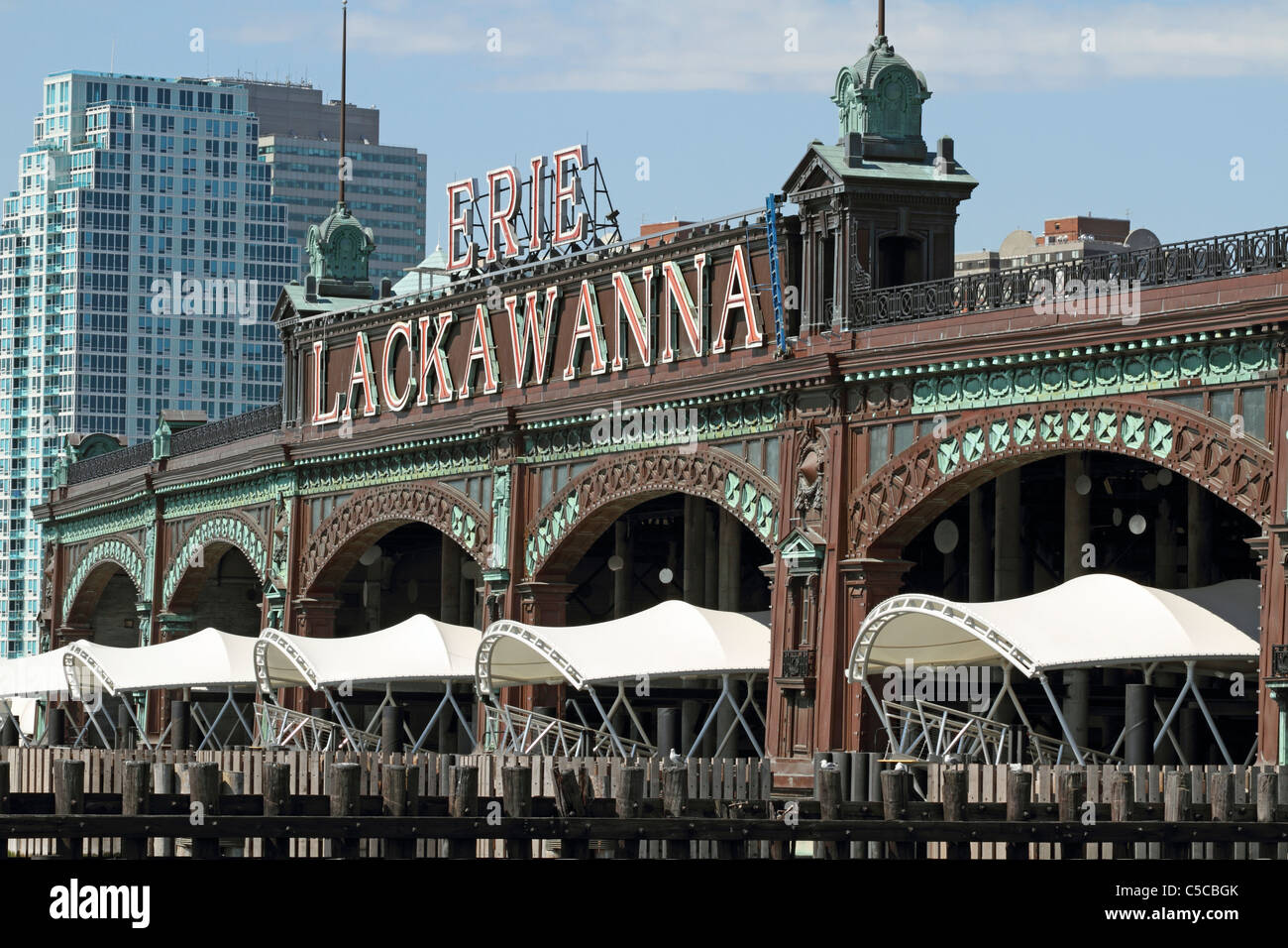 The ErieLackawanna Railroad and Ferry Terminal. Hoboken, NJ Stock