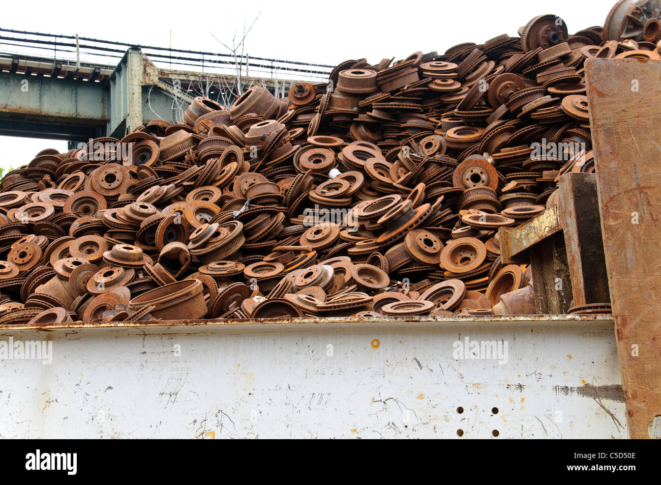 Rotors, Scrap Metal Junk Yard, Brooklyn, New York City Stock Photo
