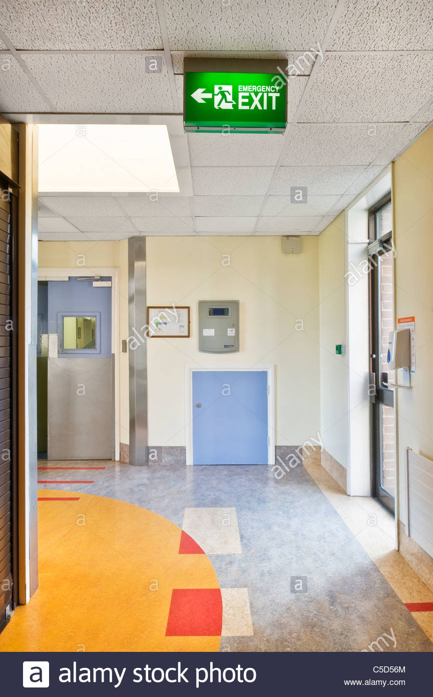Linoleum Flooring in a Hospital Environment Stock Photo, Royalty Free