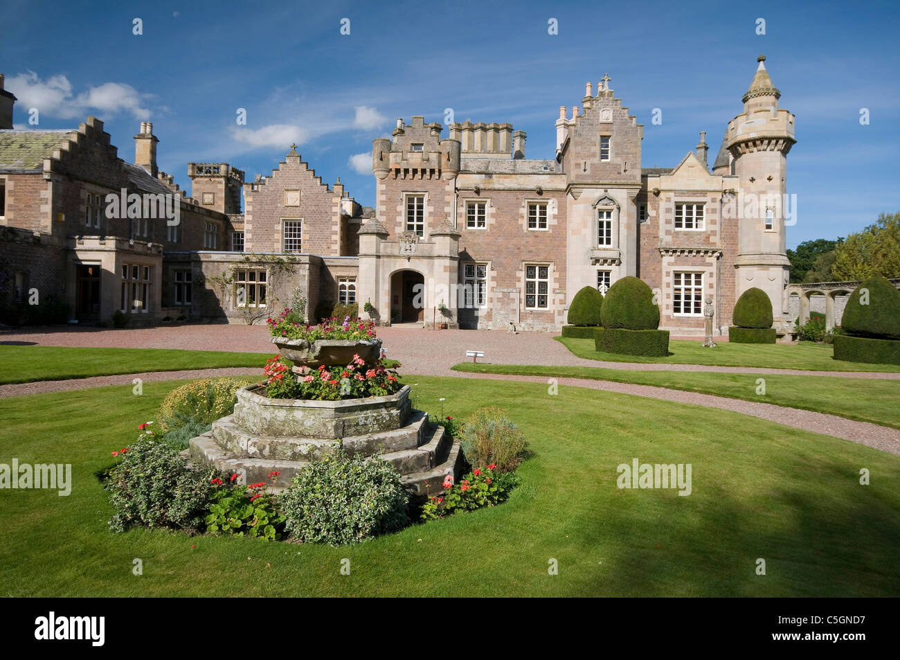 Abbotsford House from the front garden in summer Stock Photo, Royalty