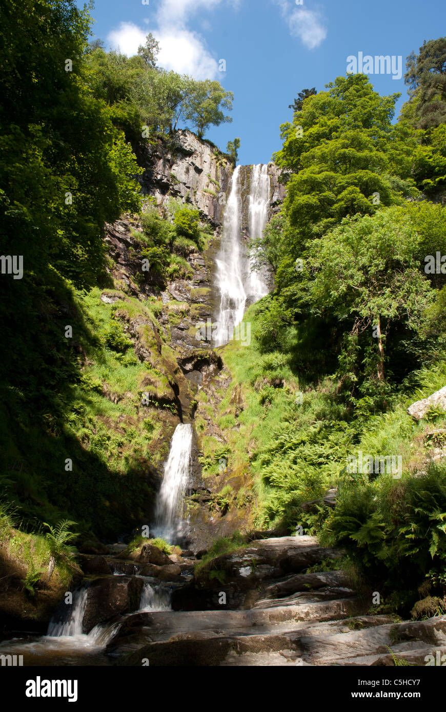 Pistyll Rhaeadr waterfall, LlanrhaeadrymMochnant, Denbighshire Stock