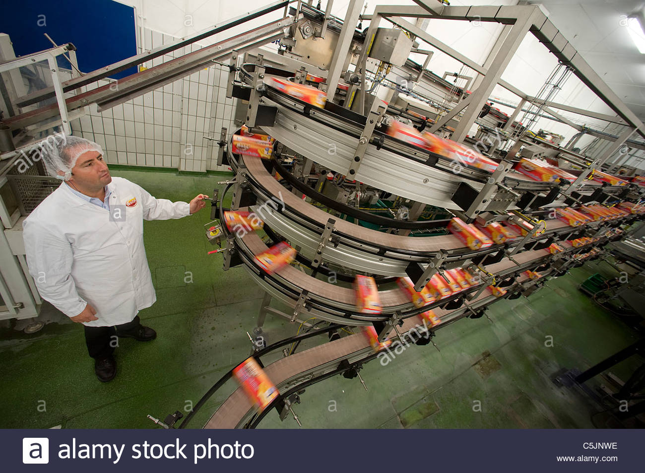 Potato Waffles being processed at the Birds Eye factory in Lowestoft