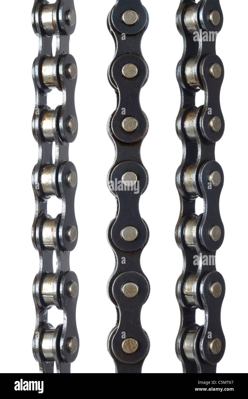 three-bicycle-chains-on-white-background