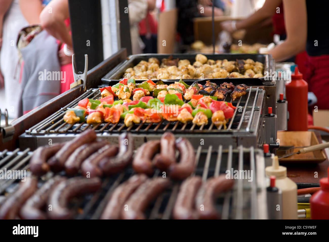 Polish Deli Stall at South Bank Food Festival Stock Photo, Royalty Free