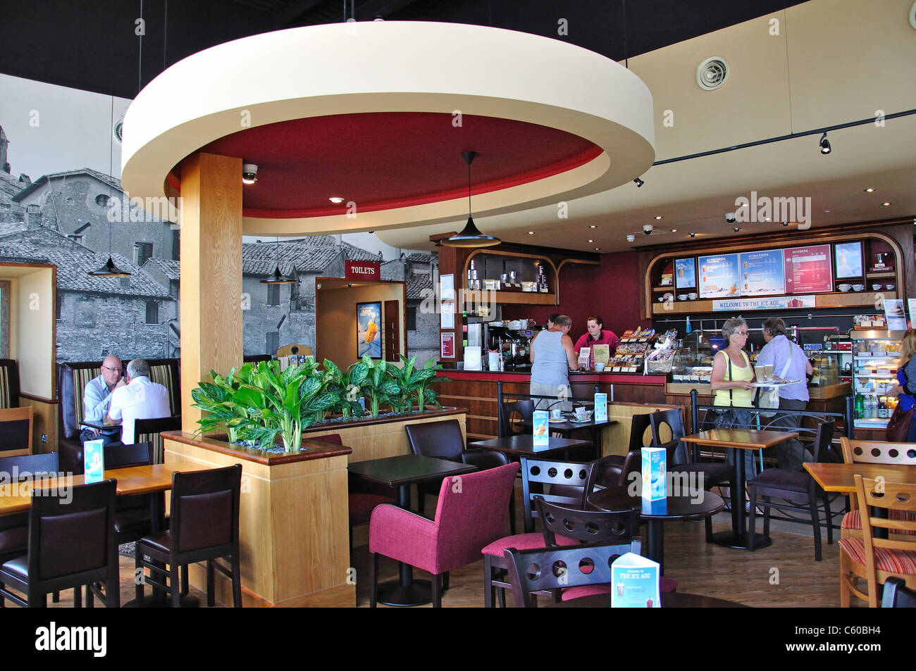 Interior of Costa Coffee shop, Westwood Retail Park, Broadstairs Stock