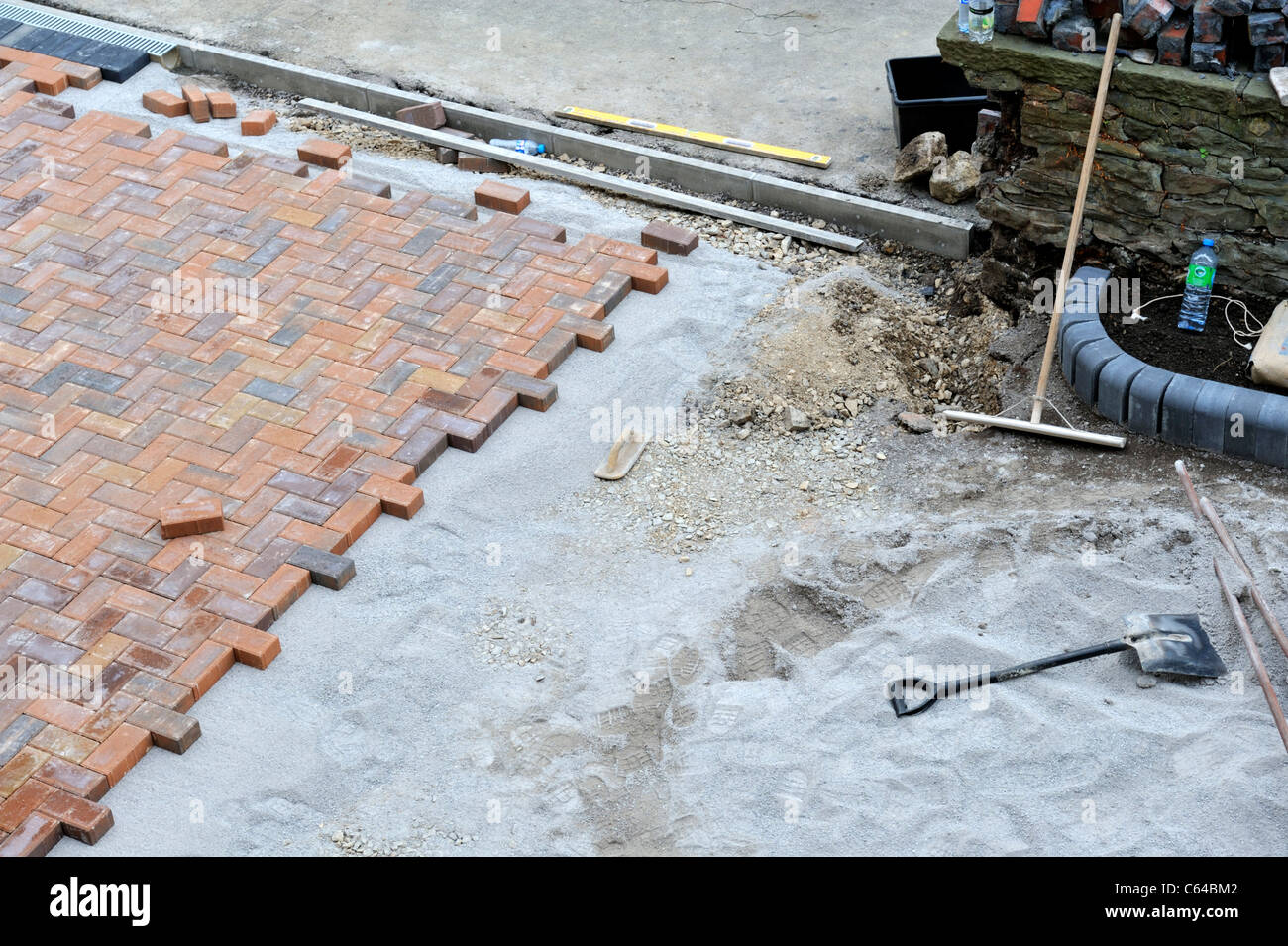 Laying block paving Stock Photo, Royalty Free Image 38205666 Alamy