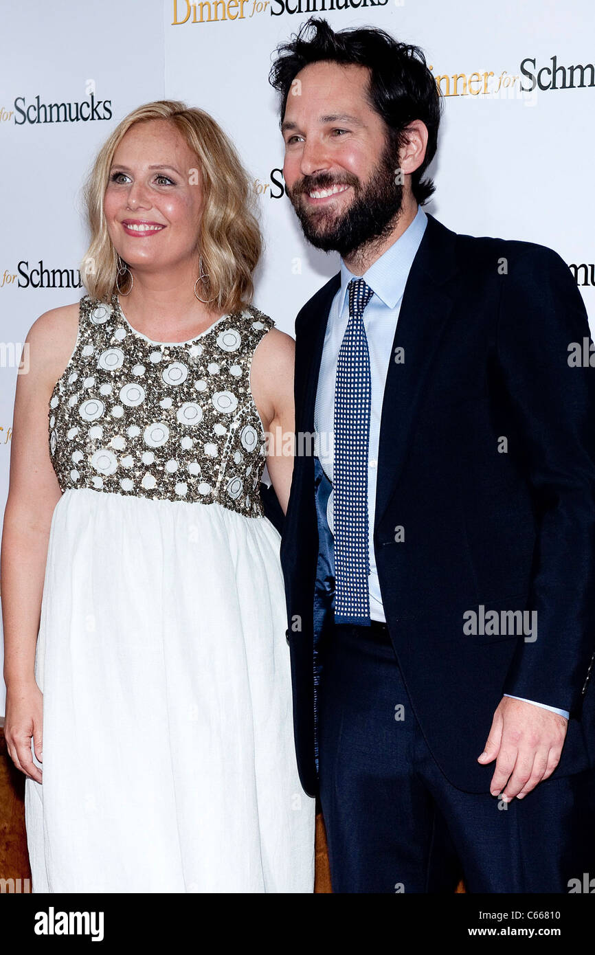 Paul Rudd and his wife Julie Yaeger at arrivals for DINNER FOR Stock