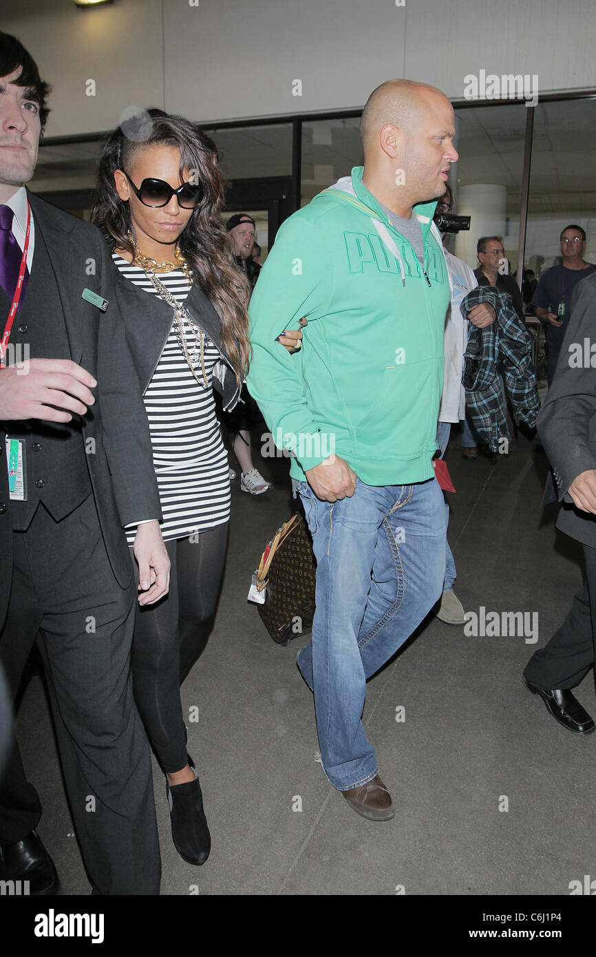 Melanie Brown Aka Mel B And Her Husband Arrive At Lax Airport On A