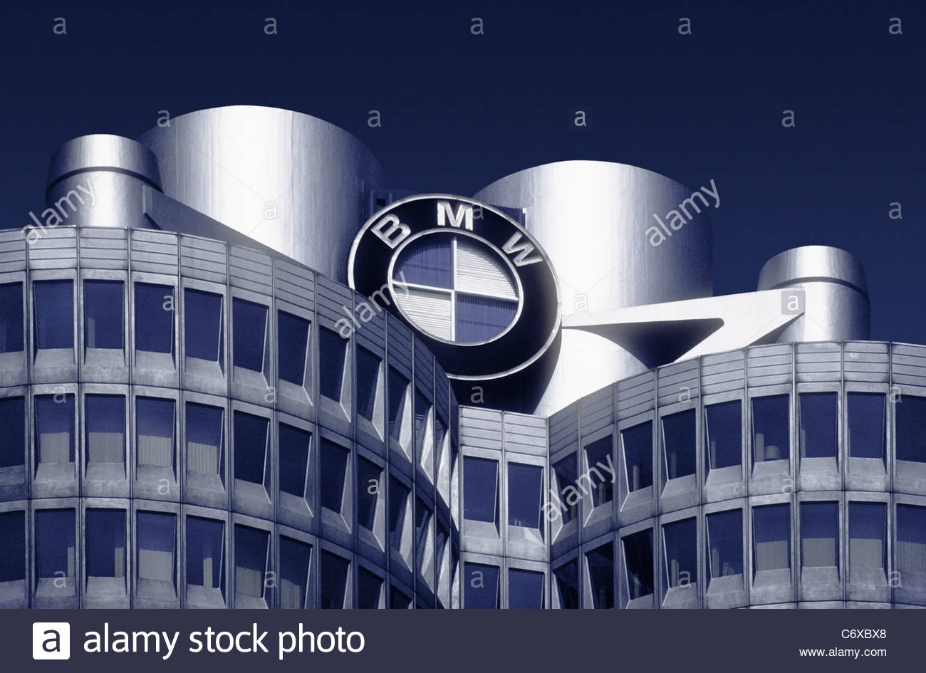 BMW headquarters office building modern architecture logo cylinder ...