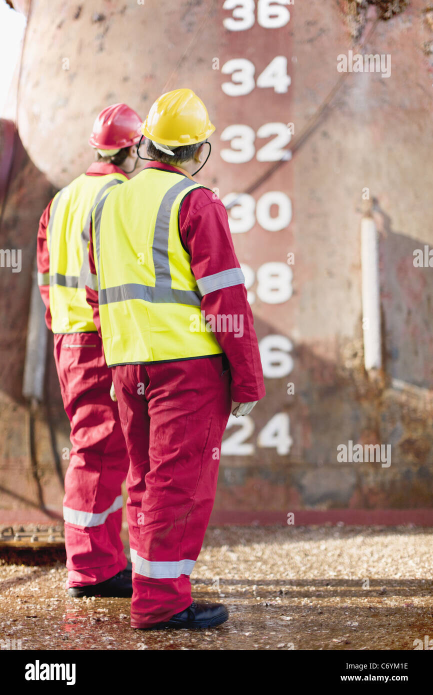Workers standing on oil rig Stock Photo, Royalty Free Image 38717098 Alamy