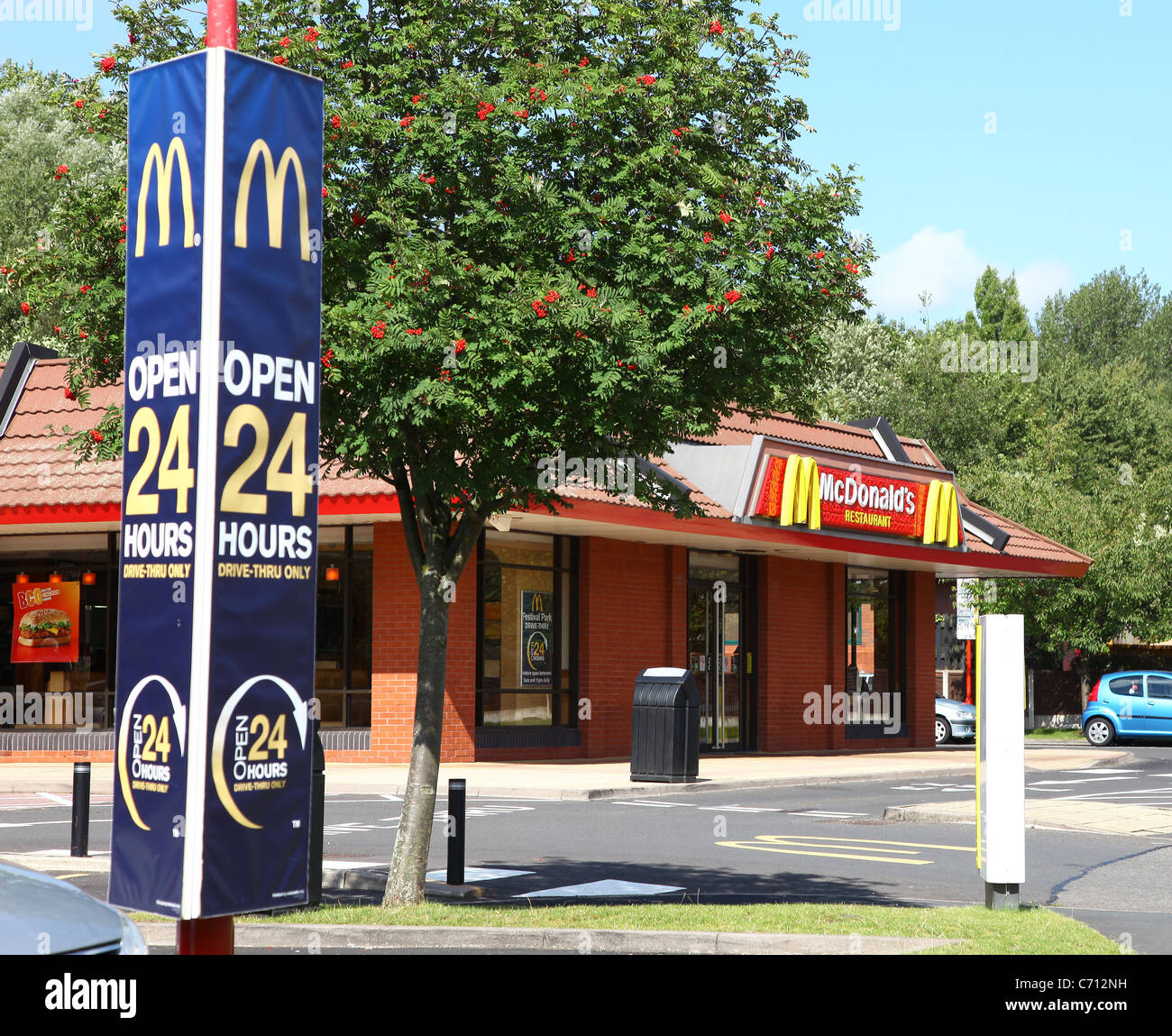 McDonalds restaurant Festival Park retail park StokeonTrent Stoke Stock Photo, Royalty Free