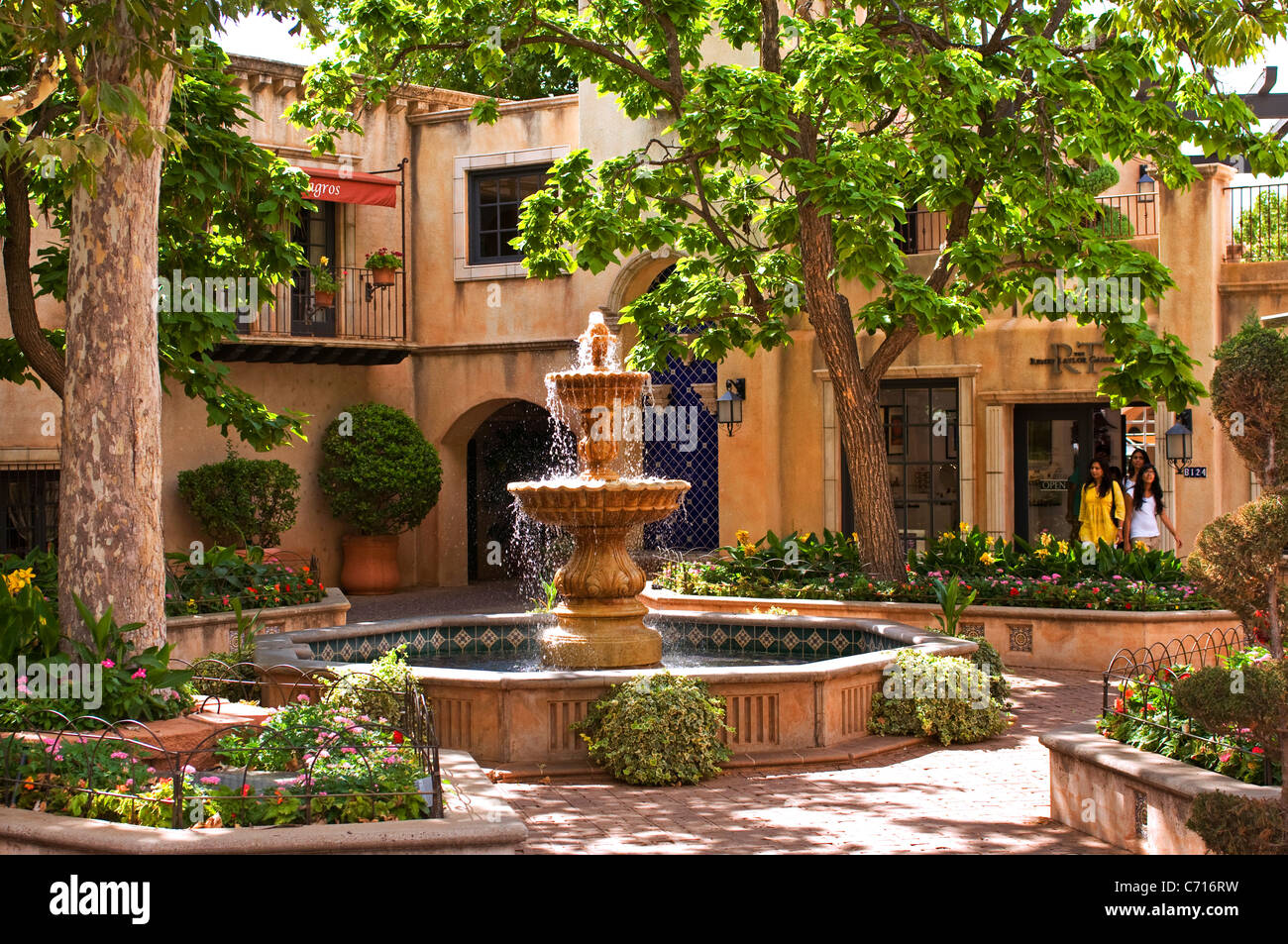 spanish style tiered fountain patio courtyard C716RW