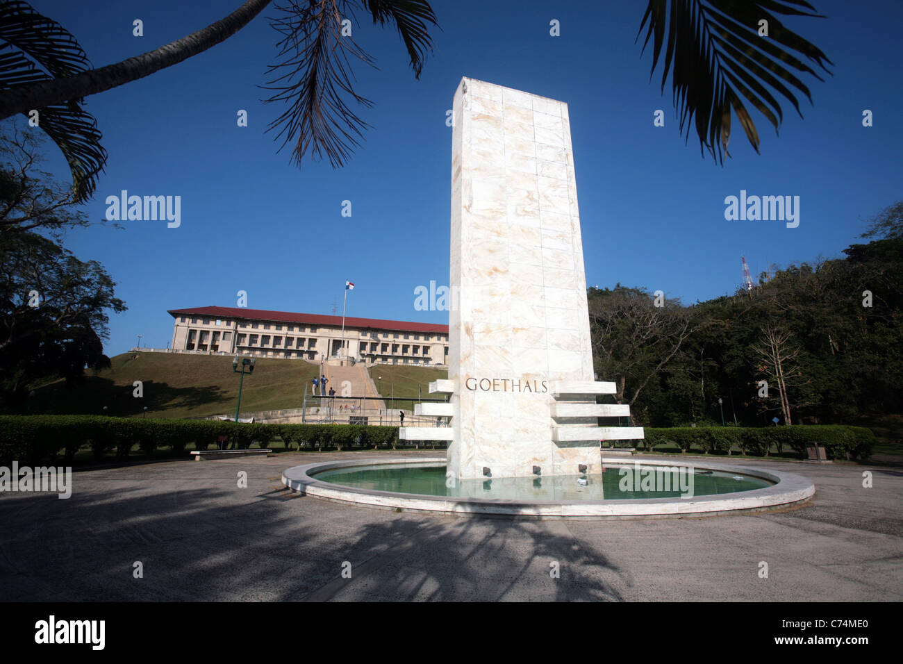 Goethals memorial monument at the Panama Canal Administration Stock