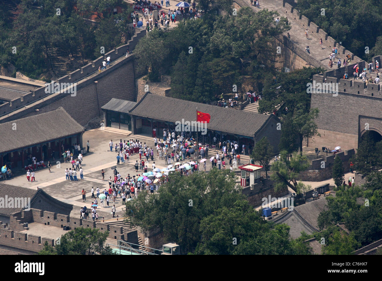 Entrance to the Great Wall of China at Badaling Stock Photo, Royalty