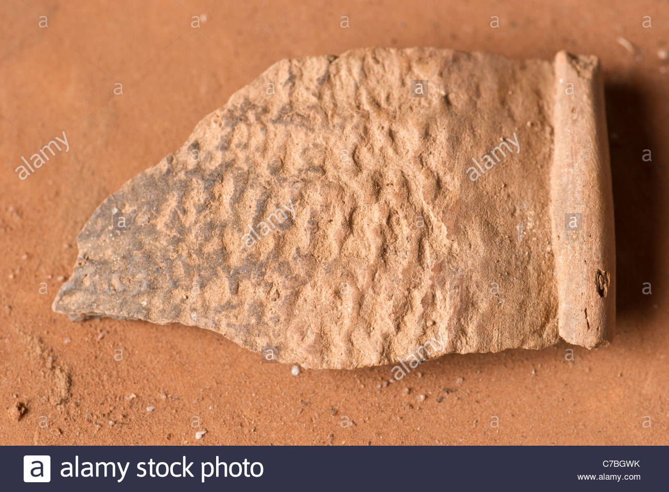African clay Pot fragment found in a cave on top of a mountain by Stock